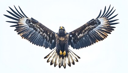 Obraz premium Majestic Eagle Soaring With Wings Fully Extended