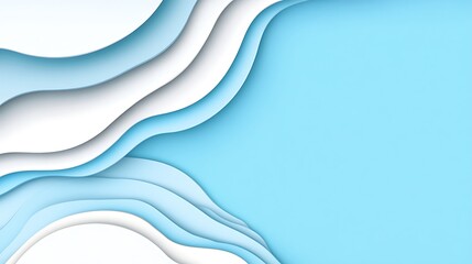 Obraz premium Abstract blue paper waves background