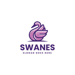 Swanes Simple Mascot Logo