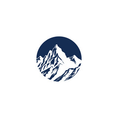 mountain logo vector