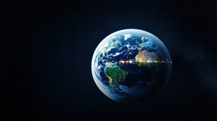 Obraz premium Earth at Night From Space: A Detailed View