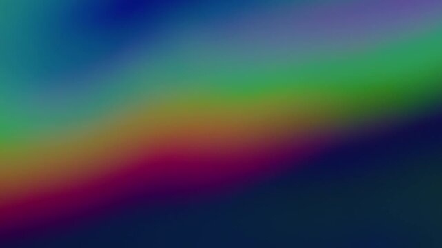 Magnetic abstract structure. Blurred rainbow shadows. Defocused leak multicolor green yellow rays flickers gradient beam lens flare on art light background.