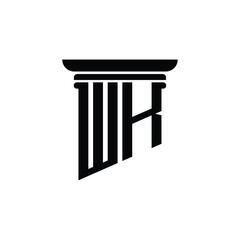 WK monogram logo design letter text name symbol monochrome logotype alphabet character simple logo