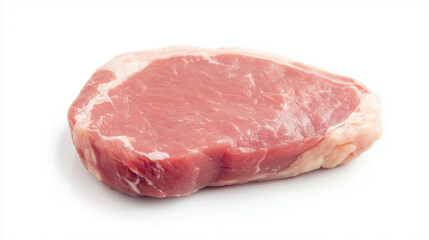 Prime Cut Steak: A perfectly marbled, raw steak, ready to be grilled or pan-seared. Its rich red hue and delicate fat marbling promise a succulent and flavorful dining experience.