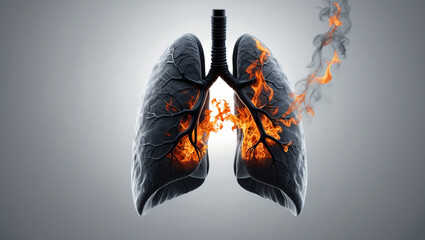 Smoking, No-Smoking Concept, and World No Tobacco Day: Lungs and Cigarette Awareness