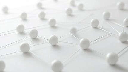 Obraz premium Abstract flowchart with glowing nodes and connections illustrating business process optimization and efficiency.