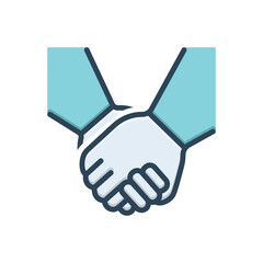 Color illustration icon for holding