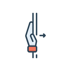 Color illustration icon for push