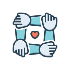 Color illustration icon for unity
