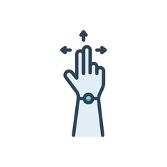 Fototapeta premium Color illustration icon for drag