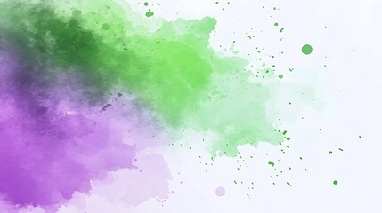 Obraz premium Abstract green purple watercolor splash