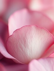 Delicate rose petal close up with soft pink hues and gentle texture creating a romantic feel