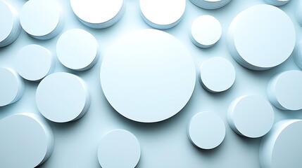 Abstract light blue circles background