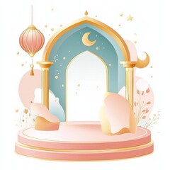 Festive Ramadan Archway, Stage, Lantern