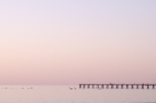 Port Noarlunga jetty on a warm summer evening.