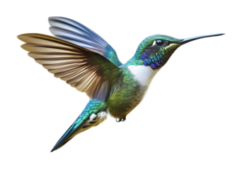 humming bird isolated on white background 