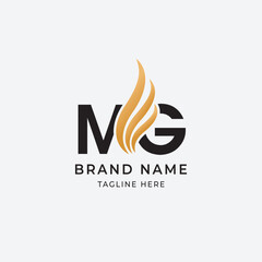 Initial Letter MG logo design vector illustration. Letter MG icon. Usable for business and binance Logos, Isolated on white background