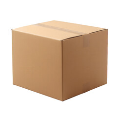 A brown cardboard box