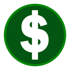 Green Dollar Vector Icons free download