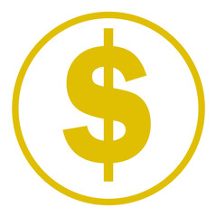 Yellow Dollar Vector Icons free download
