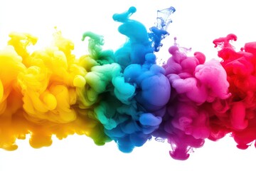 Vibrant swirling colors of yellow, green, blue, and pink creating an abstract artistic effect