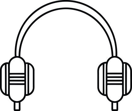 recommend clip art: Modern and unique Headphones silhouette vector illustration, Headphones line art vector, Headphones isolated icon design