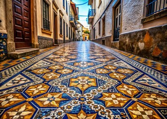 Obraz premium Minimalist Street Tiles: Old City Cobblestone Texture