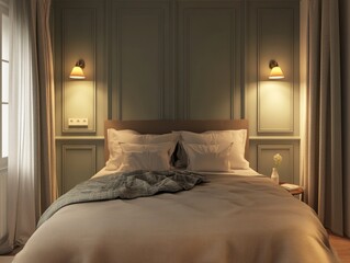 Serene Bedroom Interior Design with Subtle Lighting