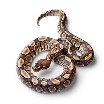 playful ball python exploring its environment with vibrant patterns and colors
