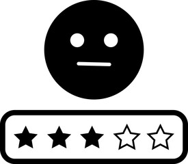 Rating Satisfaction icon. vector of Emotion Smiles Excellent, Good, Normal, Not Good, Bed, Credit Rating and Service, Survey approval user rating star elements. isolated on transparent background