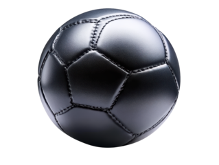 Dynamic soccer ball on black, a striking image for sports enthusiasts and graphic design projects