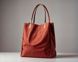 red shopping bag on white