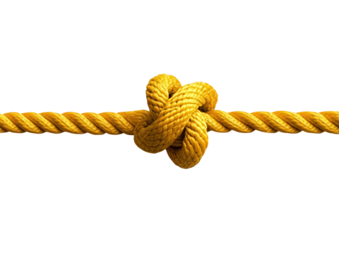 Intricate knot tying, a closeup of secure rope fastening techniques and durable knotting craftsmanship