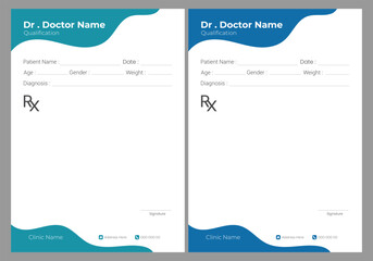   Rx doctor prescription letter pad template design    ©  graphicdeck