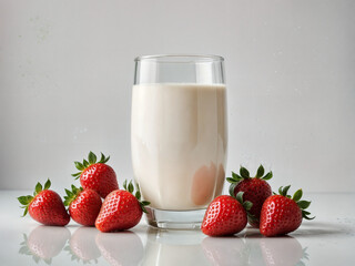 milk and strawberry