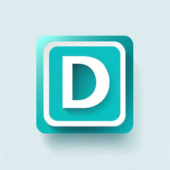 Bold letter D in blue