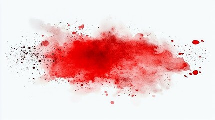Fototapeta premium Crimson Watercolor Abstract Background: Red Paint Splatter Texture for Design