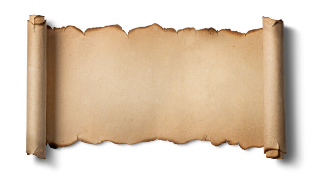 巻物状の古い紙の背景テクスチャー