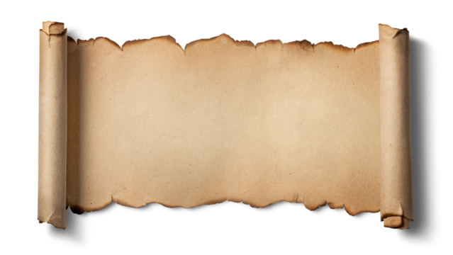 巻物状の古い紙の背景テクスチャー