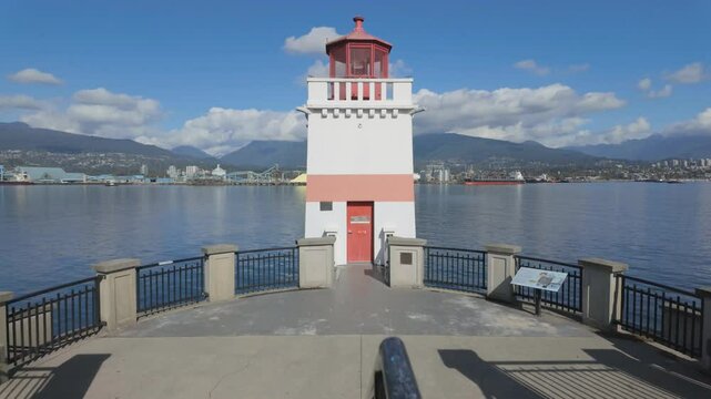 lighthouse in Stanley Park on a sunny day, Vancouver