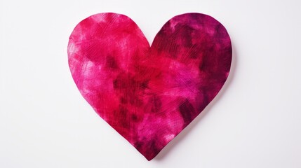 Fototapeta premium Vibrant heart shape crafted with rich hues celebrates love and creativity. Generative AI