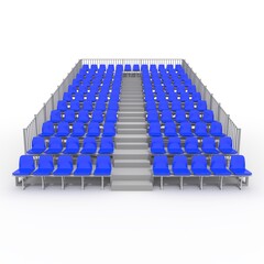 Fototapeta premium 3d render Bleachers design element. Furniture