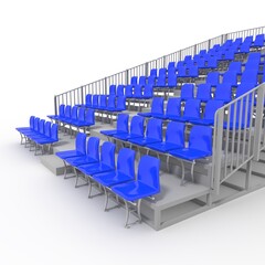 Naklejka premium 3d render Bleachers design element. Furniture