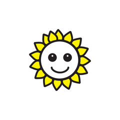 smiling sun cartoon