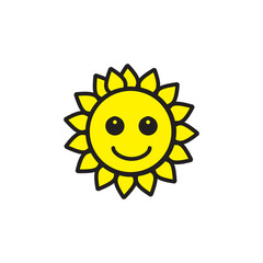 Fototapeta premium smiling sun cartoon