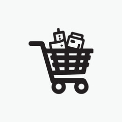 shopping cart symbol Icon Vector design 