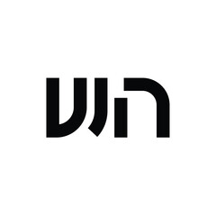 WN monogram logo design letter text name symbol monochrome logotype alphabet character simple logo