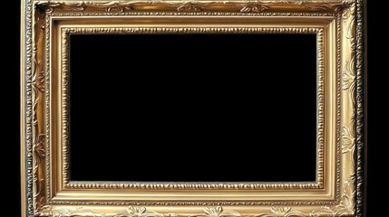 Ornate Gold Frame: A Classic Decorative Art Piece for Gallery Display