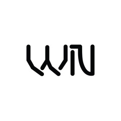 WN monogram logo design letter text name symbol monochrome logotype alphabet character simple logo