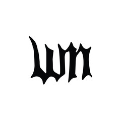 WN monogram logo design letter text name symbol monochrome logotype alphabet character simple logo